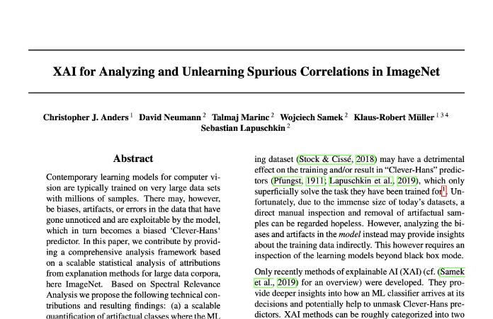 XAI for Analyzing and Unlearning Spurious Correlations in ImageNet